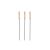 Espeto Trinchante Simples Inox Madeira 65cm Churrasco Kit 3