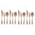 Talheres de Mesa Cobre Inox Colher Garfo Estojo Preto 13 pcs