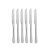 Jogo Faca de Mesa Churrasco Talheres Inox Serrilhada 6un