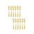 Jogo Garfo de Sobremesa Dourado Ouro Talher Metal 12 un
