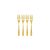 Jogo Garfo de Sobremesa Dourado Ouro Talher Metal 4 un