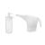 Jarra Medidora 800ml Bico Funil e Bisnaga 380ml Transparente