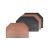 Jogo Americano Mini Hexagono Marrom Preto Dupla Face Cafeteria 4un