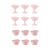 Jogo de Sobremesa Rosa Taça e Bowl Pote 300ml 12un