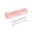 Kit Talheres Garfo Faca Inox e Estojo Rosa Viagem 3un