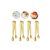 Pegador Dourado Frio Gelo Açucar Mini Pinça Inox Buffet 4un