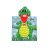 Poncho Infantil Jacare Toalha Capuz Verde Roupao Praia Piscina