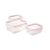 Porta Mantimentos Pote Tampa Trava Plastico Kit Rosa 3un