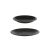Prato Redondo Lanche Preto Plastico Solido BPA Free 2un