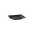 Prato Raso Lanche Preto Plastico Solido BPA Free 18cm