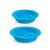 Prato Infantil Silicone Inquebravel Azul Kit Criança 2un