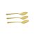 Colher de Mesa Dourado Linha Lovers Ouro Gold 3un