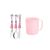 Talheres Infantil Unicornio Kids Teen e Caneca Rosa