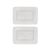 Tapete Croche Retangular 50x70 Antiderrapante Branco Cru 2un