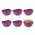Tigela Bowl Jogo de Sobremesa Cremeira Pote Roxo Magenta 6un