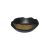 Tigela Bowl Preto Dourado Ceramica Fosco Stone Gold 1un