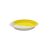 Travessa Porcelana Tigela Oval Pequena Amarelo Branco 1un