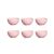 Tigela Bowl Rosa Claro Cumbuca 350ml Ceramica 6un