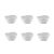 Tigela Bowl Jogo de Sobremesa Cremeira Pote Branco 6un