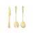 Colher Garfo e Faca Dourado Utensilios Cozinha Aço Inox 3un