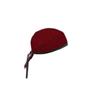 Bandana Vermelha Couro Chapeu Touca Unissex Ajustavel