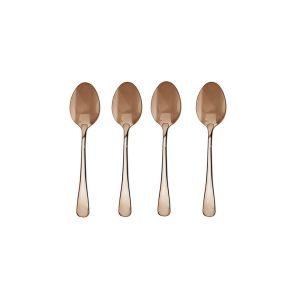 Jogo Colher de Mesa Cobre Talheres Metal Inteiriço 4 un