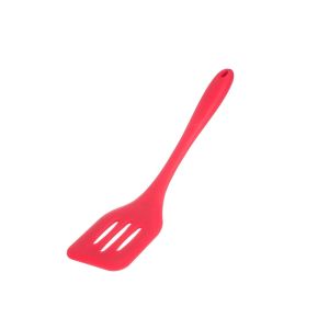 Espátula Perfurada Silicone Utensílio Cozinha Vermelho 29 cm 1