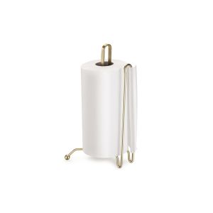 Porta Papel Toalha Rolo Suporte Dourado Fosco Ouro Velho