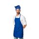Avental Azul e Chapeu de Cozinheiro Kit Chef Cozinha Unissex 1