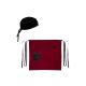 Avental de Cintura Vermelho Bandana Chef Couro Bartender Kit