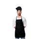 Avental Preto e Chapeu de Cozinheiro Kit Chef de Cozinha 2un 1