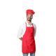 Avental Vermelho Chapeu de Cozinheiro Kit Chef Unissex 2un 1