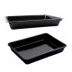 Bandeja Multiuso 12L Organizador Cozinha Pets Plastico Preto 2un