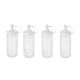 Bisnaga Transparente 380ml Tubo Bico Fino Molho Plastico 4un
