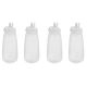 Bisnaga Transparente 520ml Tubo Bico Fino Molho Plastico 4un