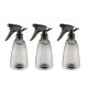 Borrifador Spray Multiuso Limpeza Preto Transparente 3un