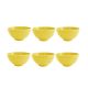 Tigela Bowl Pote Sobremesa Jogo Amarelo Fosco Ceramica 6un