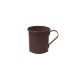 Caneca de Aluminio Marrom Chocolate Cafe Cappucino Retro 250ml