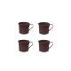 Caneca de Aluminio Marrom Mini Xicara Cafe 100ml Retro 4un