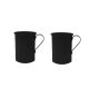 Caneca de Aluminio Preta Chopp Drinks Cappucino Retro 2un