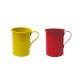 Caneca Aluminio Amarela e Vermelha 375ml Cappucino Drink 2un