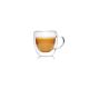 Caneca de Vidro Borossilicato 80ml Parede Dupla Mantem Calor