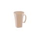 Caneca Bege Nude Cappuccino 400ml Plastico BPA Free