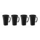 Caneca Preta Cappuccino Plastico PP 400ml 4un