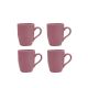 Caneca Rosa Ceramica Xicara 360ml Color Blush Rose 4un