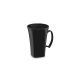 Caneca Preta Cappuccino Plastico PP 400ml 1un