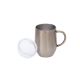 Caneca Termica Dupla Parede Inox Bronze e Tampa 350ml