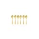 Jogo Colher de Cafe Dourado Colheres Inox Metal 6un