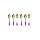 Colher de Cha Furta Cor Metal Inox Colorido Elite Jogo 6un