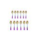 Colher de Cha e Cafe Furta Cor Inox Colorido Elite Jogo 12un